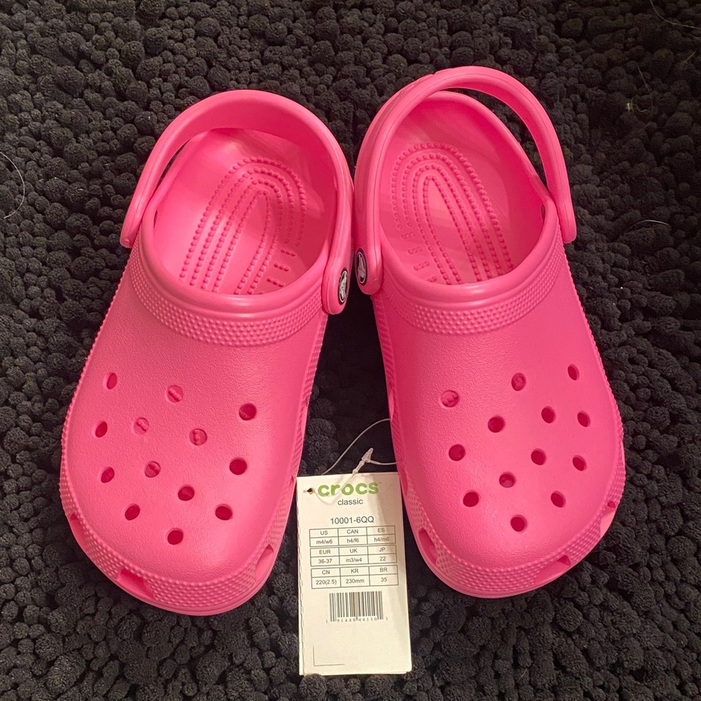 Hot pink crocs NEW